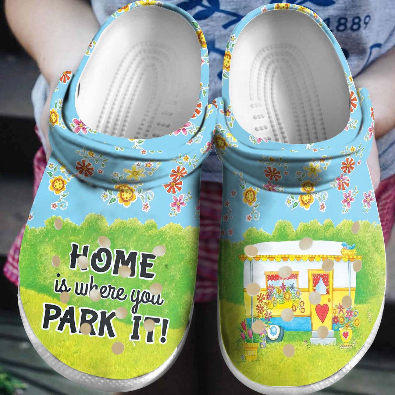 Camping Personalized Clog, Custom Name, Text, Color, Number Fashion Style For Women, Men, Kid, Print 3D Home Is