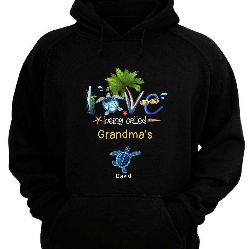 Personalized Mom Grandma Turtle, Summer Beach Holiday Hoodie – Trending Personalized