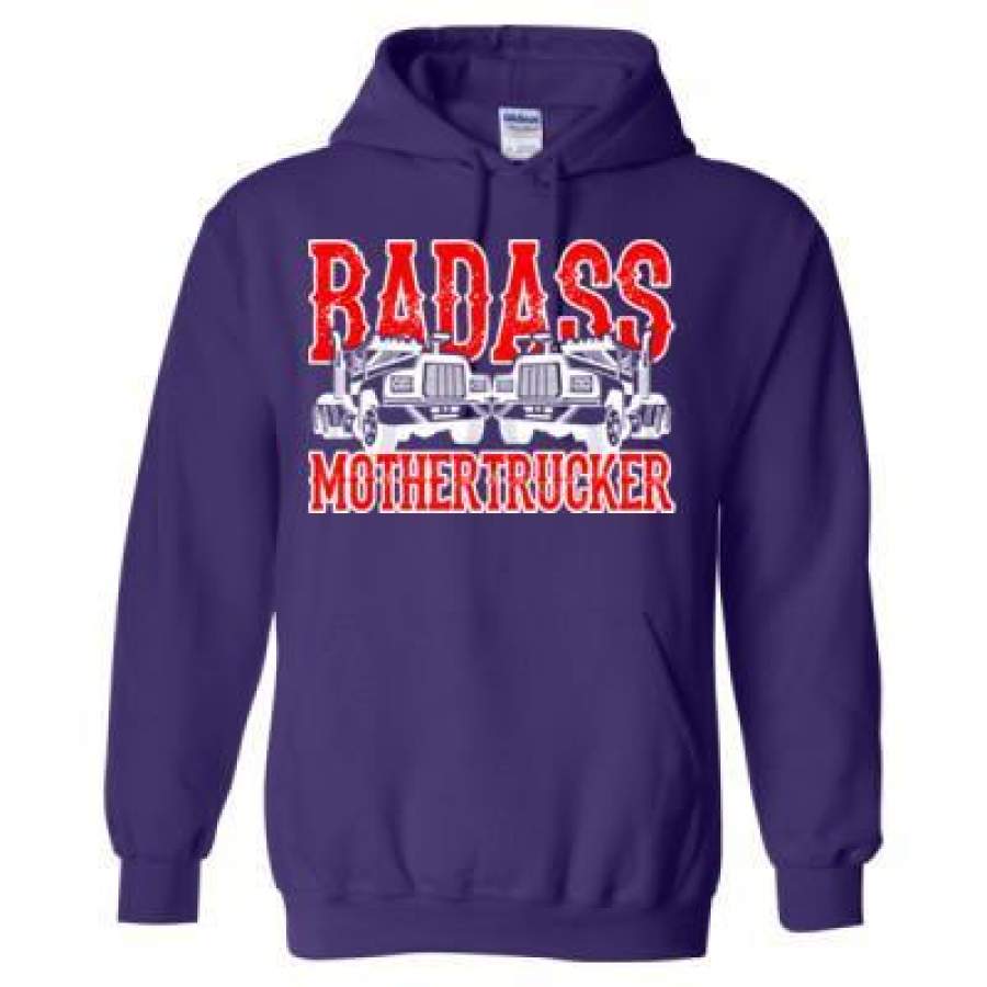 AGR Badass Mother Trucker Truck Driver – Heavy Blend™ Hooded Sweatshirt