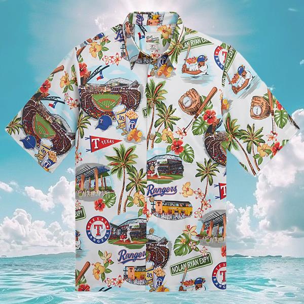 Reyn Spooner Texas Rangers Hawaiian Shirt