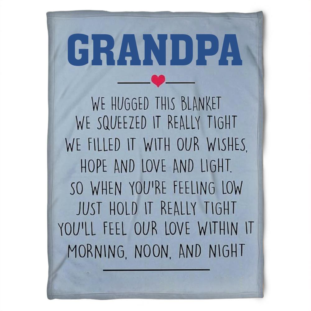 To My Grandpa Hope And Love And Light Fleece Blanket Gift For Grandparents Gift From Granddaughter Gift For Grandson Home Decor Bedding Couch Sofa Soft And Comfy Cozy