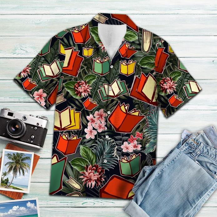 Reading Book Lover Tropical Hawaii Shirt 131 Aloha Shirts Ha47078