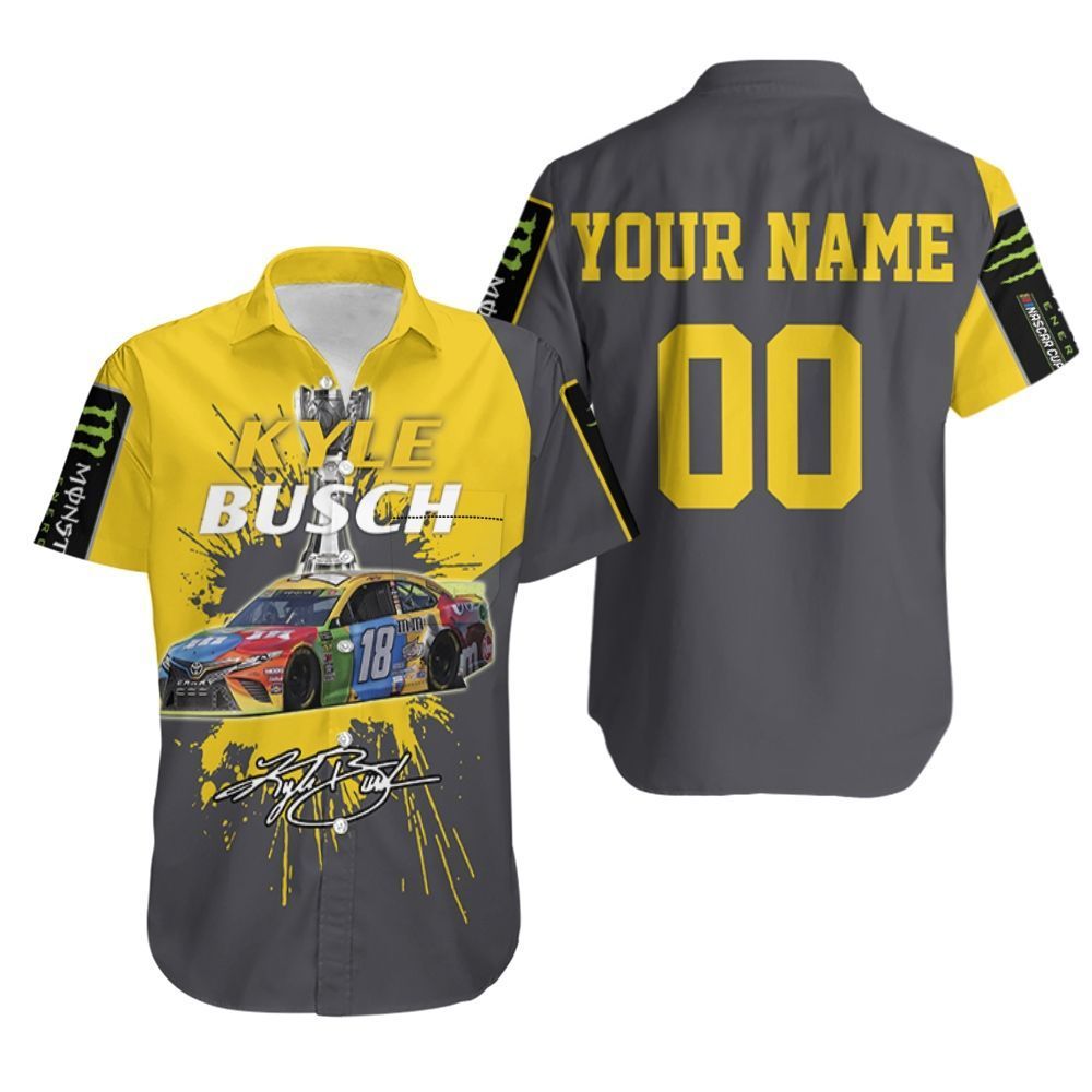 Kyle Busch Nascar Champion 2019 Signed Fan Personalized Hawaii Shirt Ha104137