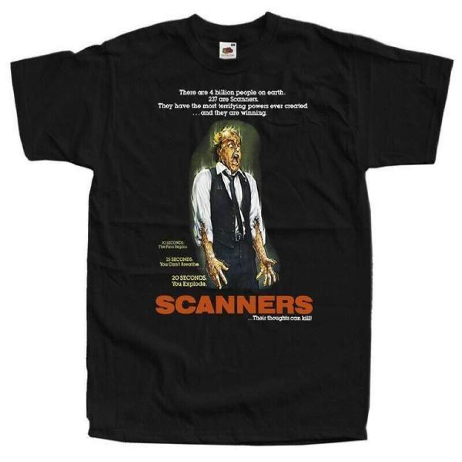 Scanners V1 David Cronenberg Horror Movie Poster 1981 T-shirt