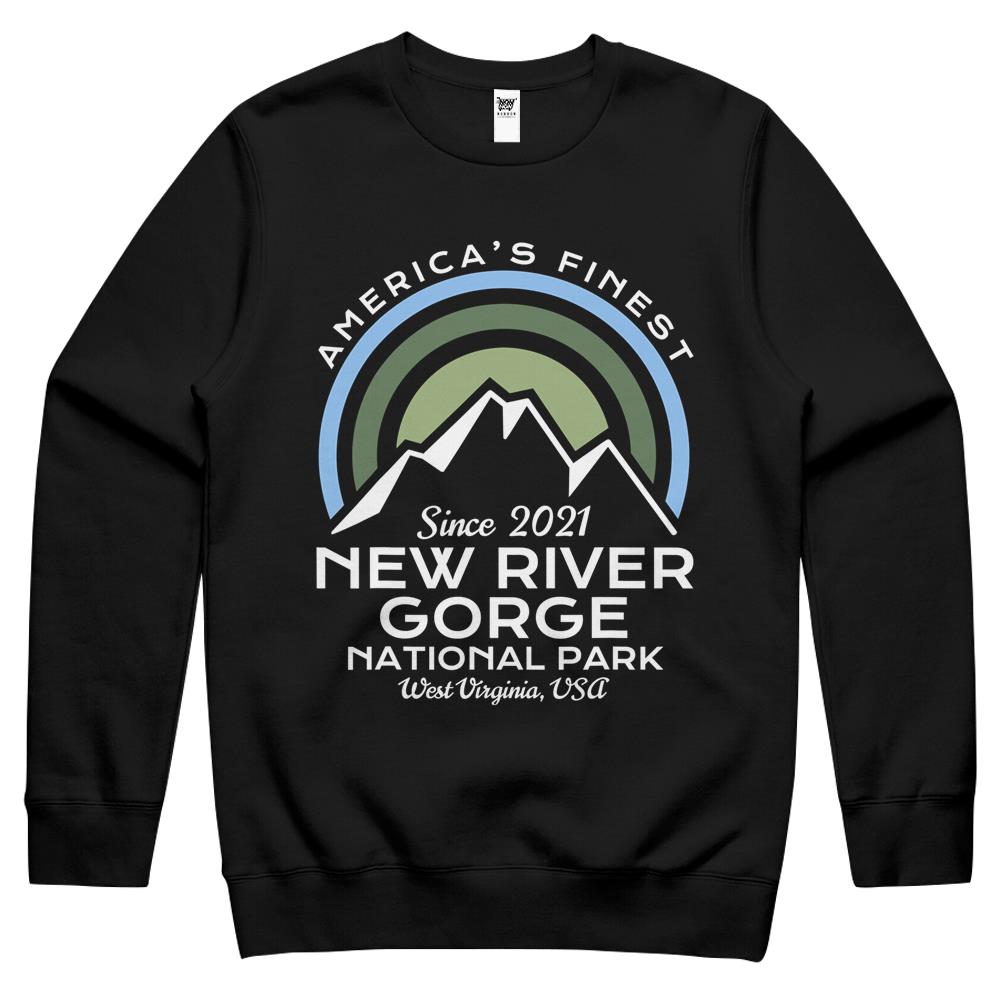 New River Gorge National Park Usa Hiking Travelers Crewneck Sweatshirt