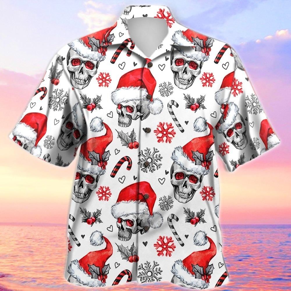 Cover Your Body With Amazing Christmas Skull Hawaii Shirt Ha14559