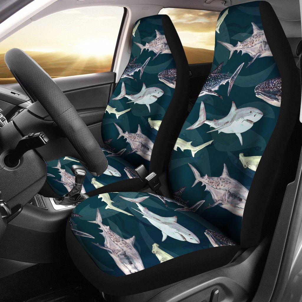 Shark Pattern Print Car Seat Covers