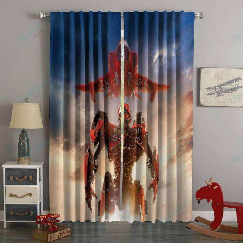 3D Printed Bumblebee Movie Style Custom Living Room Curtains