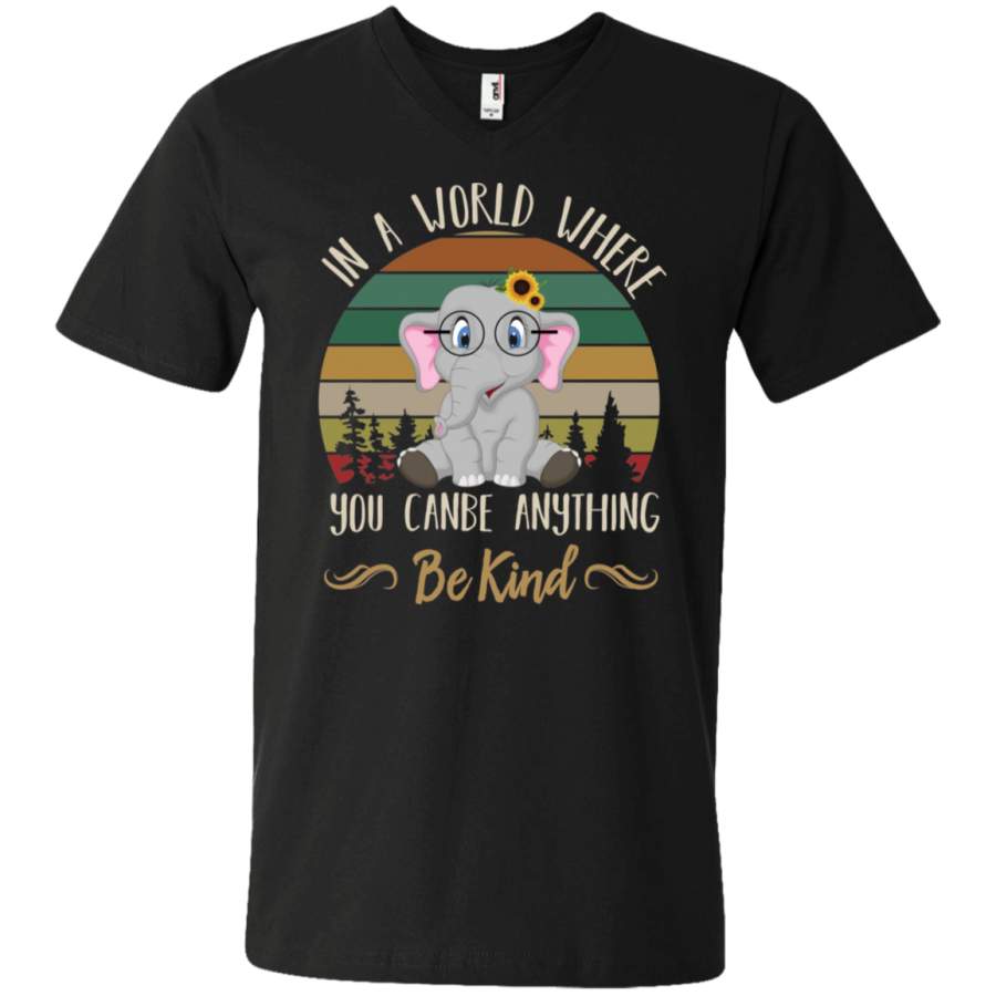 AGR In a world where you canbe anything be king Elephant Unisex V-neck