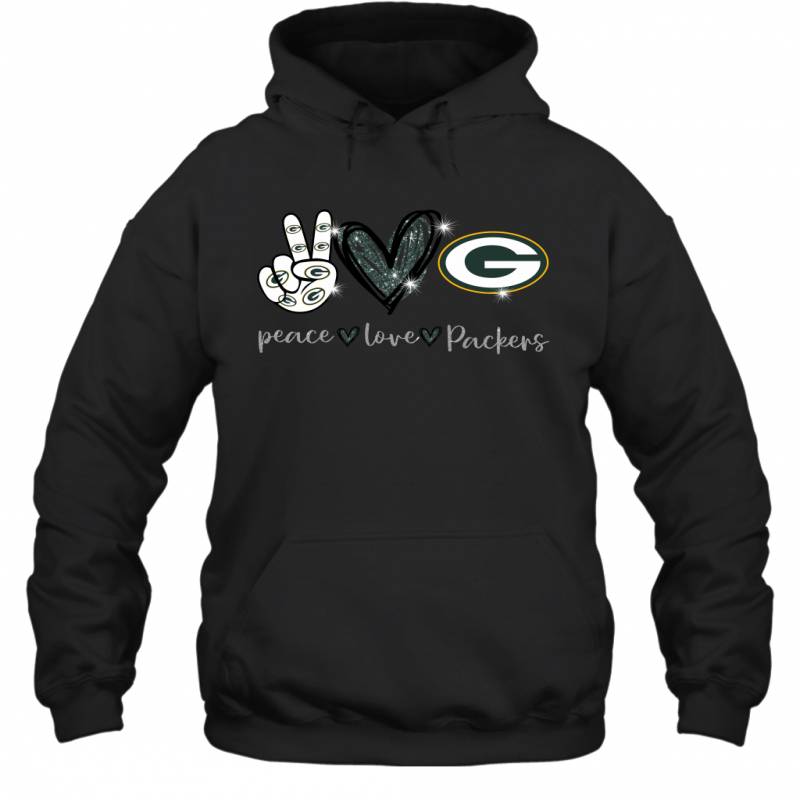 Peace Love Packers gift for Green Bay Packers Fans Hoodie