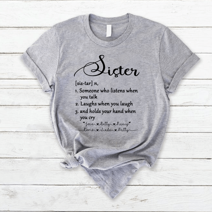 Sister Definition Kids Names Shirt