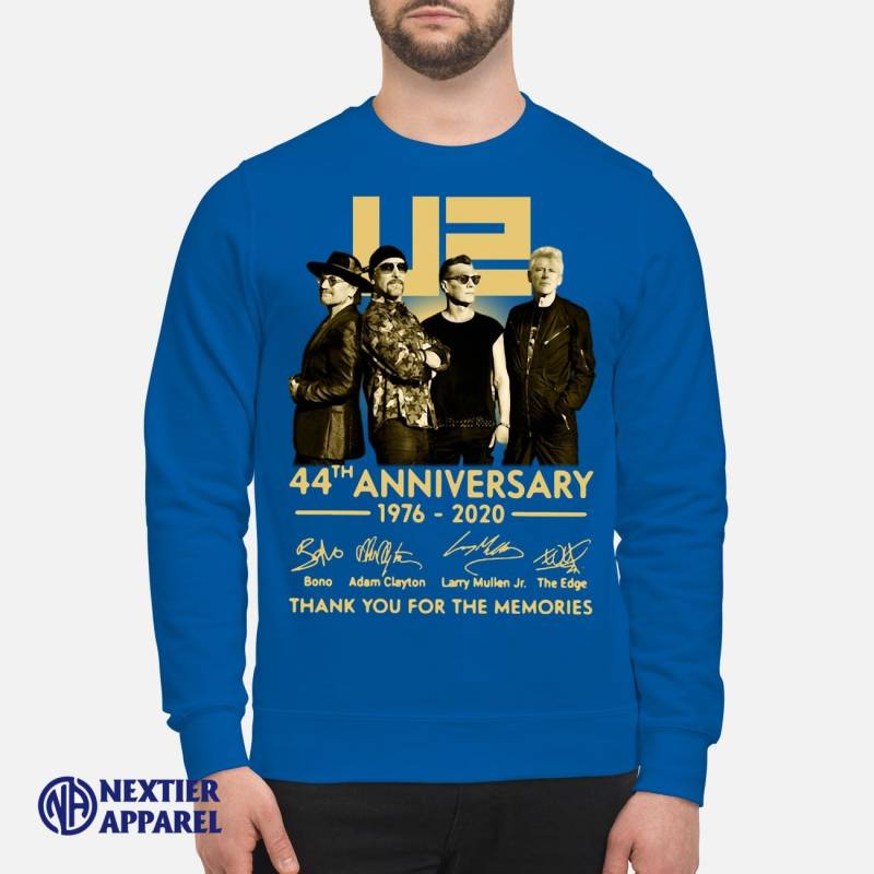 U2 44th Anniversary Thank You For The Memories Signatures Shirt Unisex Sweatshirt