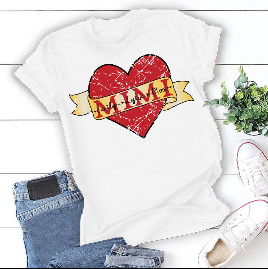 Mimi Heart – Valentine  Personalized T-Shirt