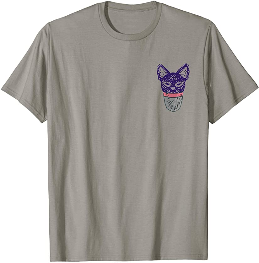 Mexican Cat Pocket Kitty Themed Gift Pet Kitten Animal Lover T-Shirt