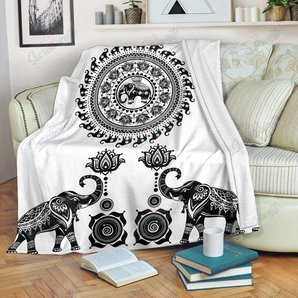 Elephant Tribal Gs-Cl-Dt0201 Fleece Blanket