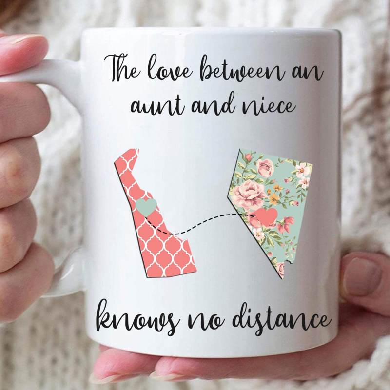 Personalized The Love Between An Ant And Niece Long Distance Mug Gift For Aunt