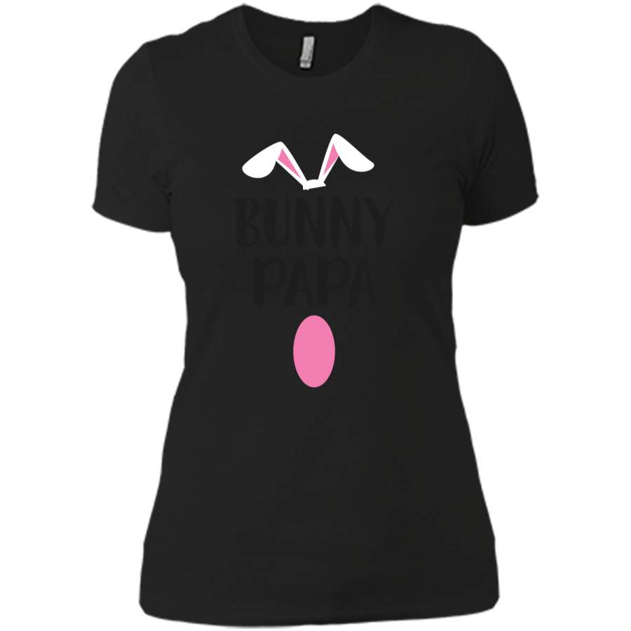 Easter Bunny Papa T-Shirt Easter Matching Family Next Level Ladies Boyfriend Tee Alwaysky x Father's Day 2024