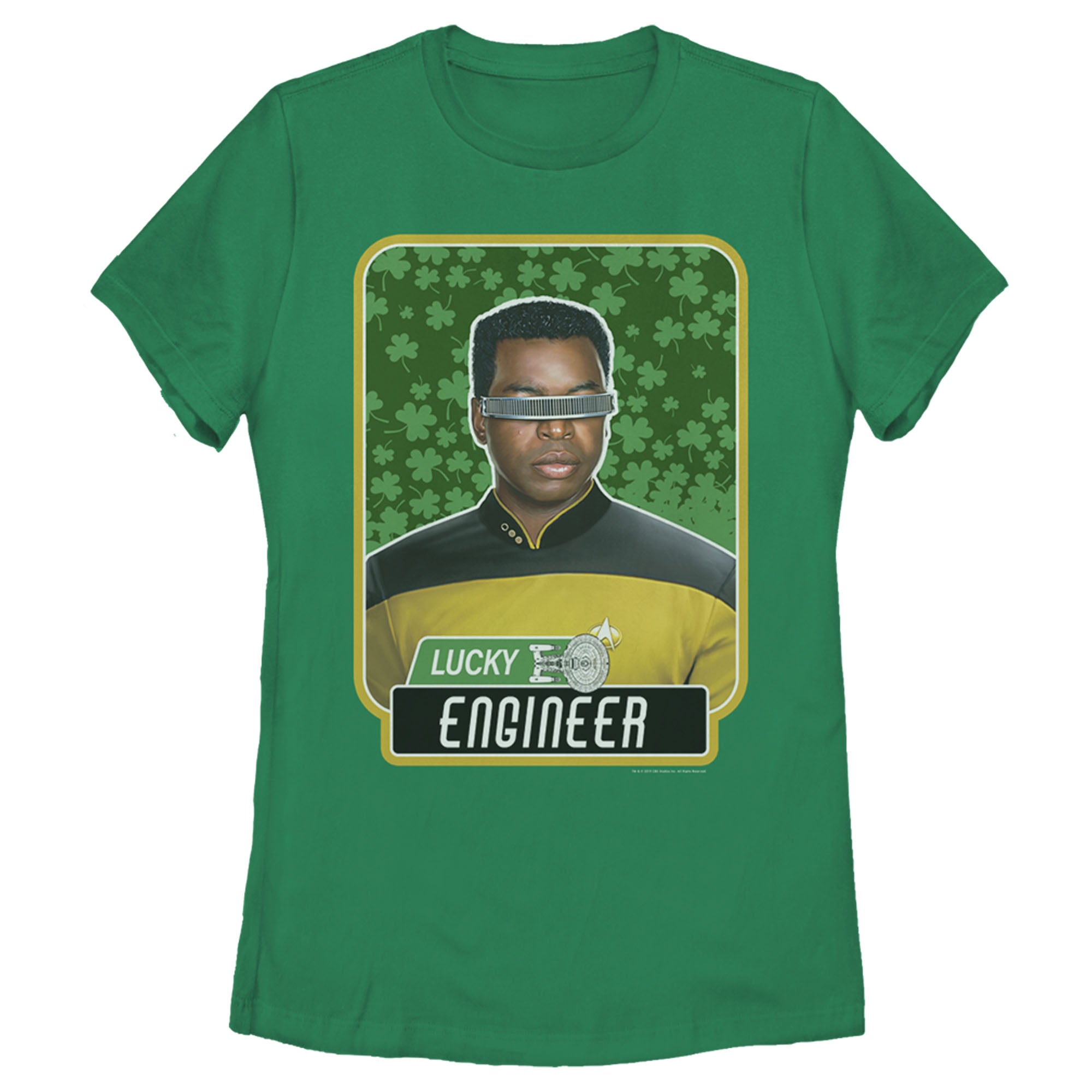 Women’S Star Trek: The Next Generation St. Patrick’S Day Lucky Engineer La Forge T-Shirt