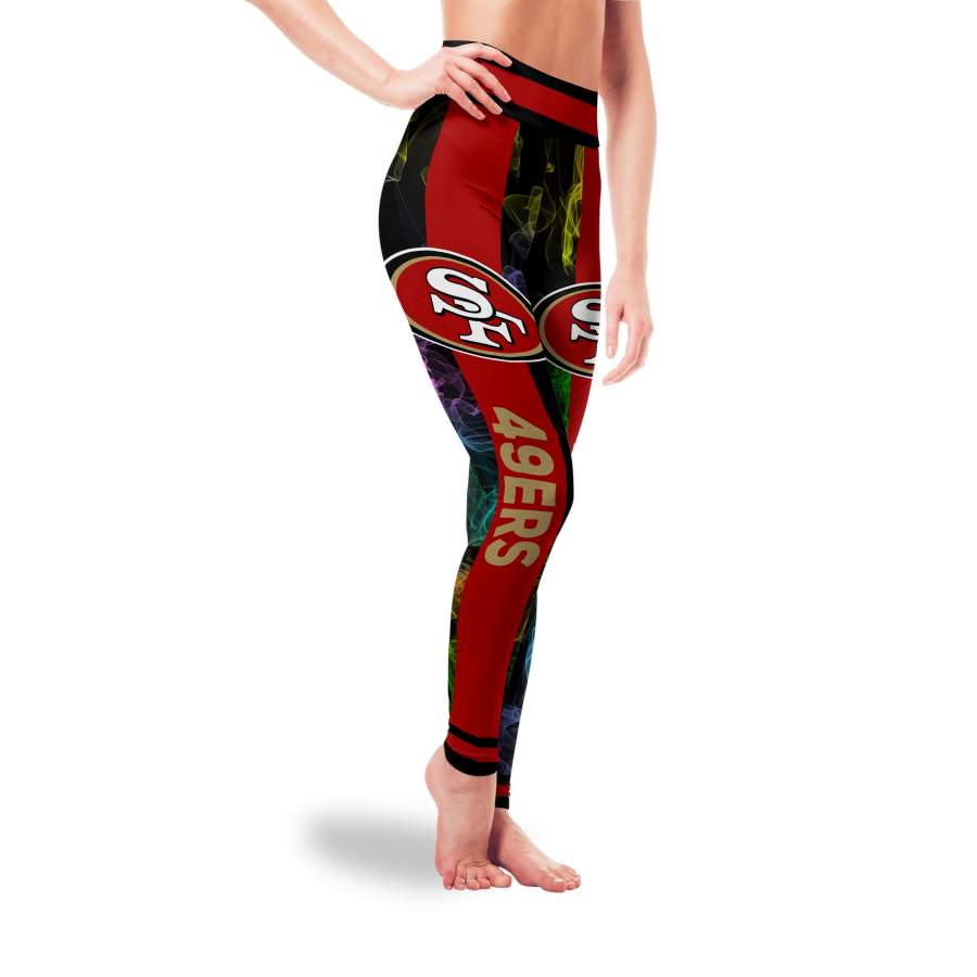 Incredible Mysterious Smoke Colors San Francisco 49ers Leggings