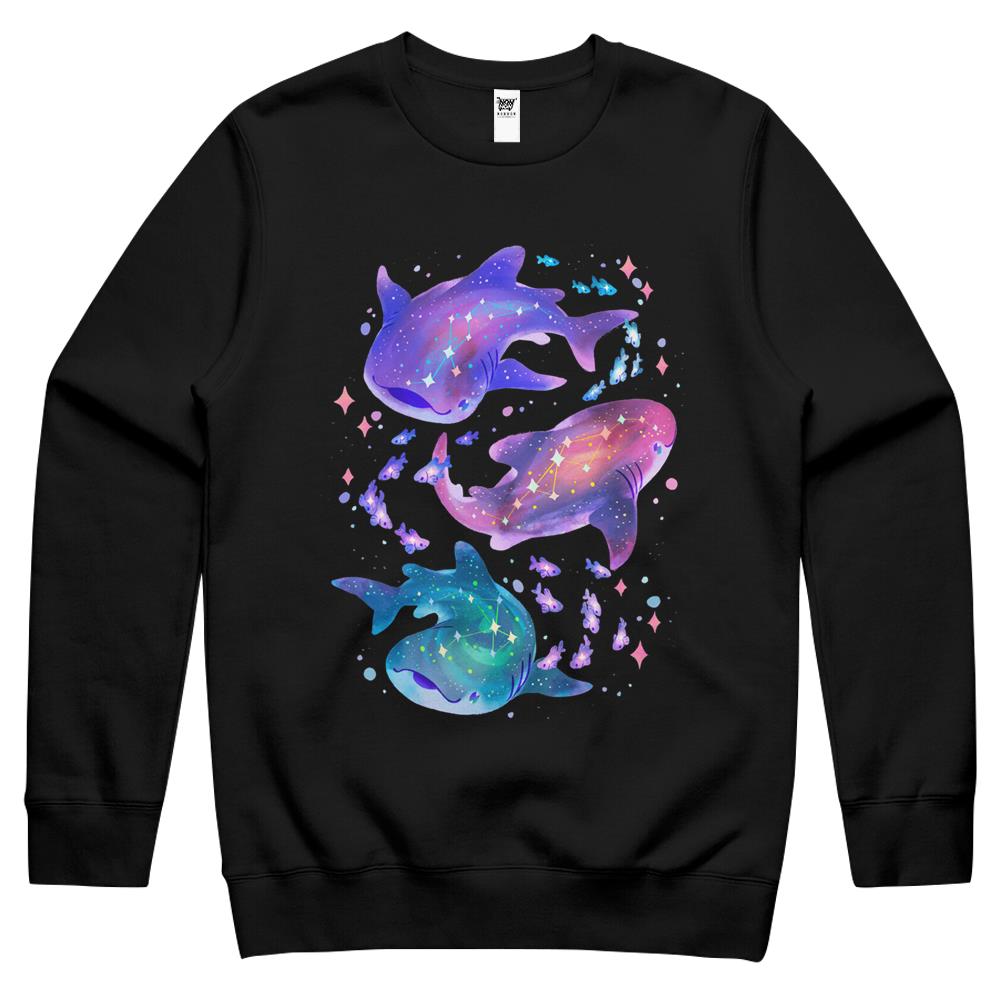 Cosmic Whale Shark Crewneck Sweatshirt