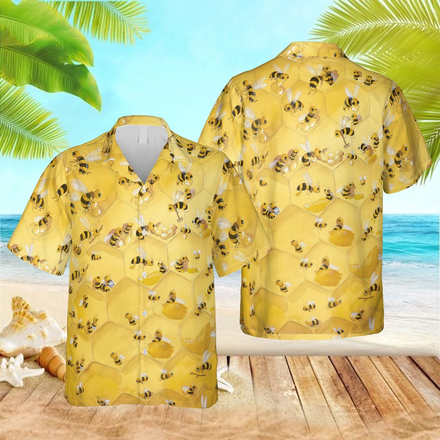 Honey Bee Yellow Hawaiian Gift For Her Ha1806