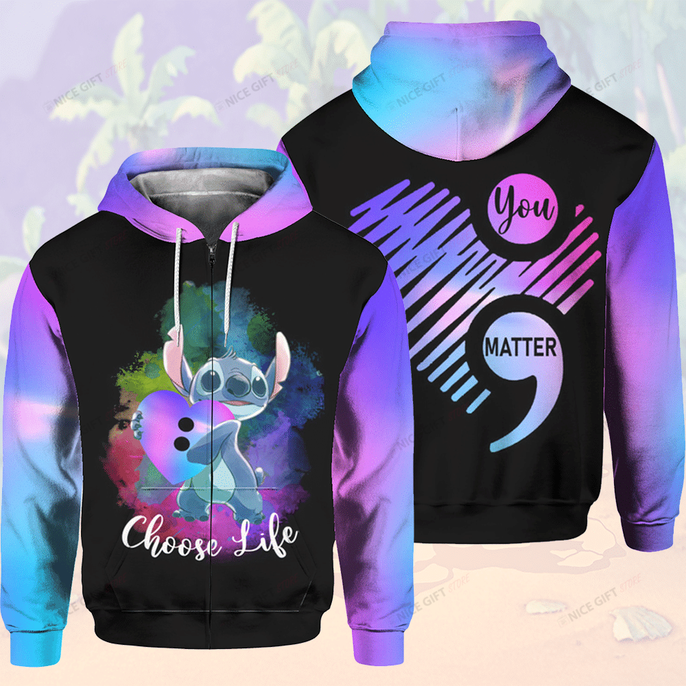 Choose Life Zip Hoodie 3D 3Zh-T8A3