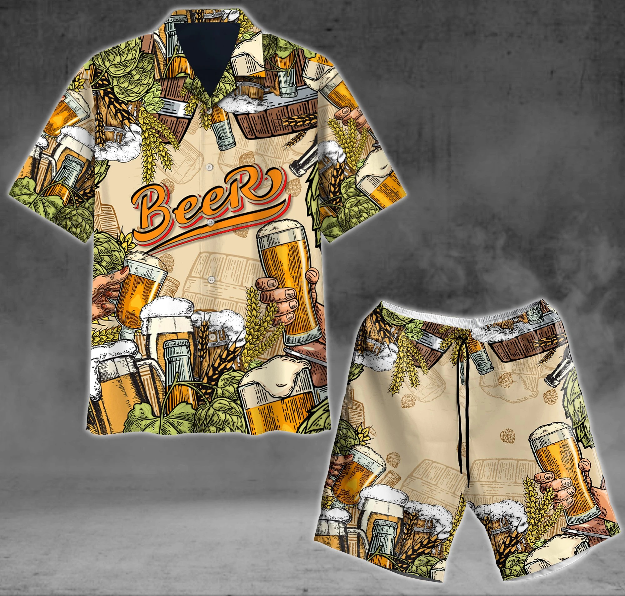 Beer Hawaii Shirt Set Unisex Ha67155