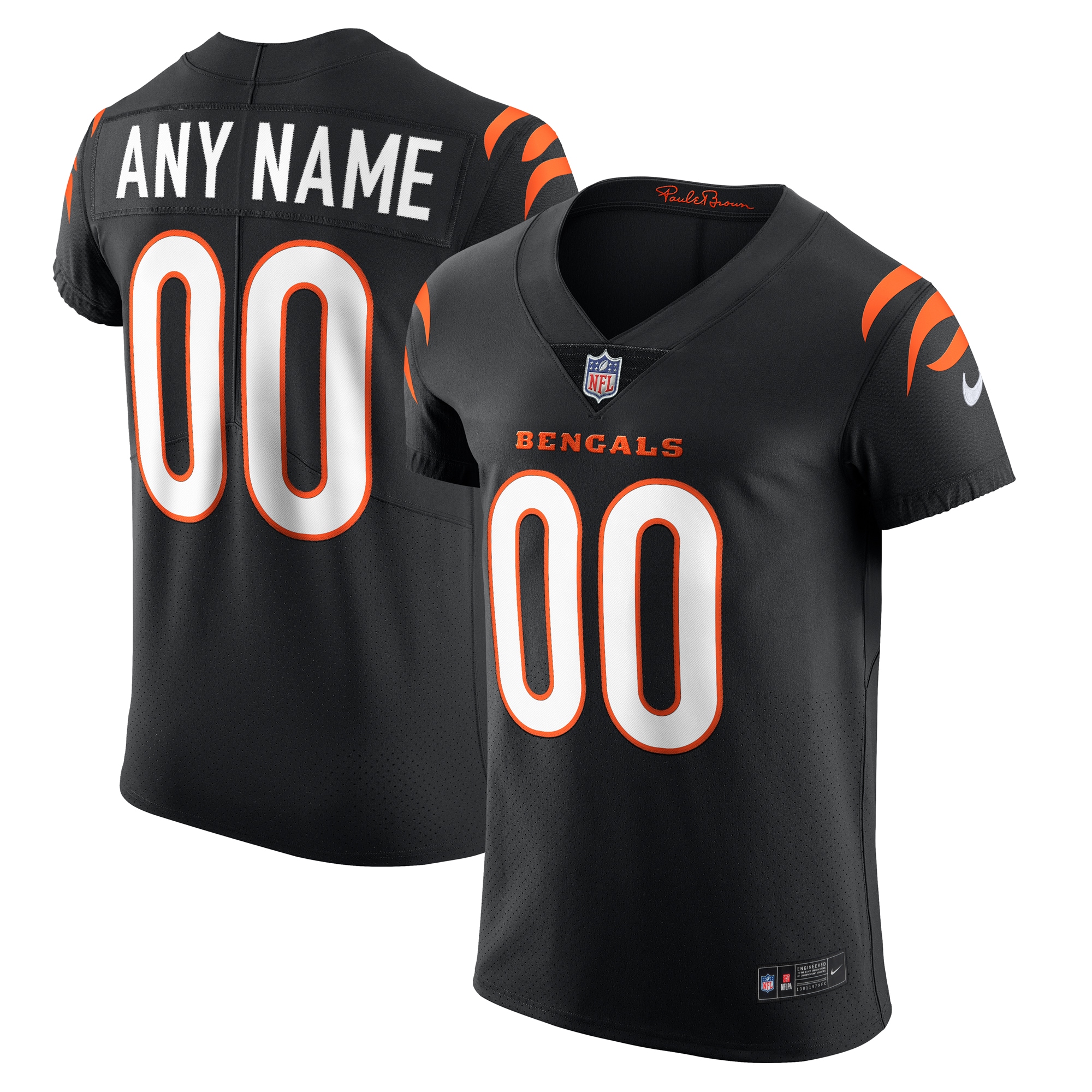 Cincinnati Bengals Vapor Elite Custom Jersey – Black 2