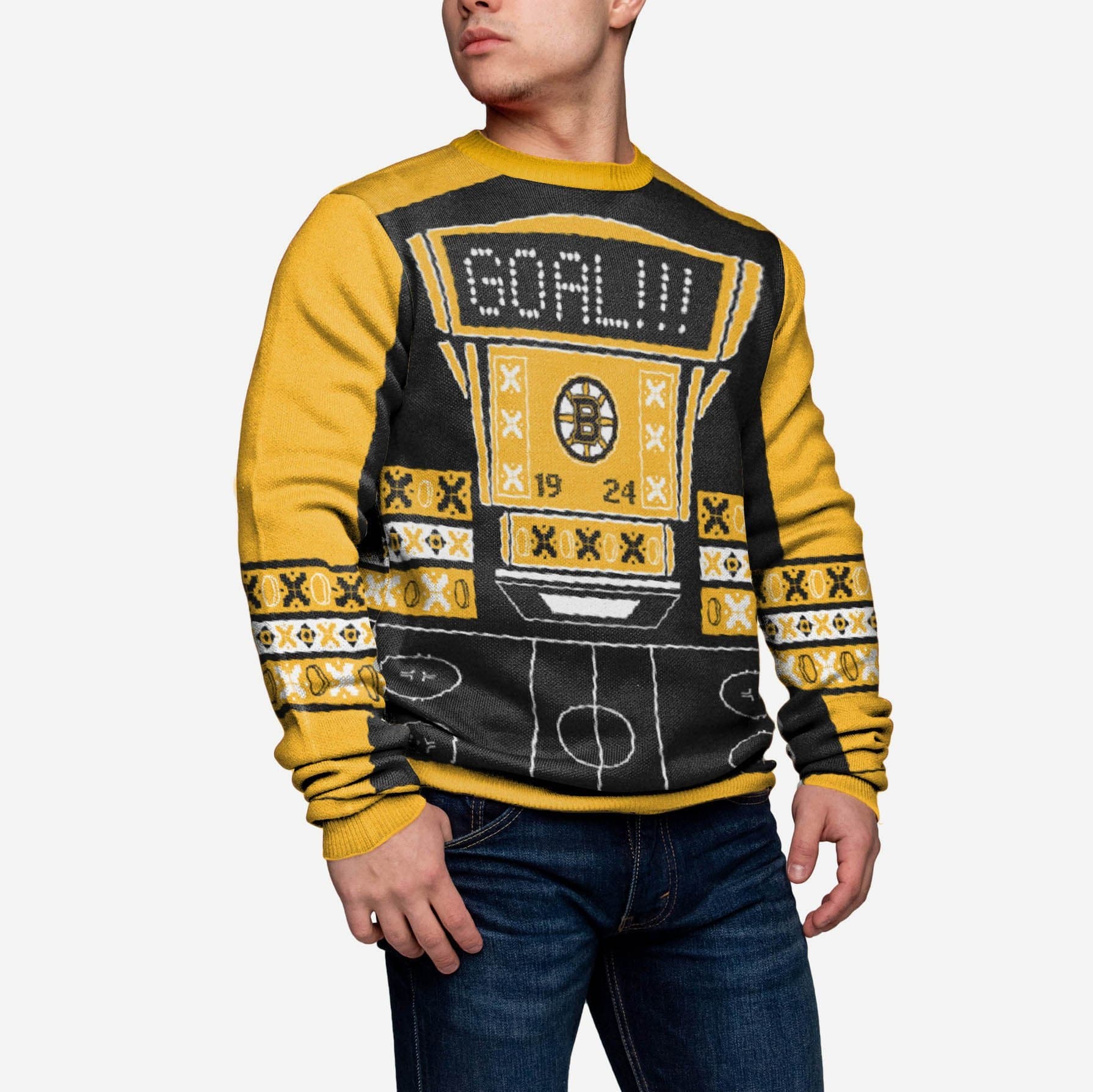 Boston Bruins Ugly Light Up Sweater