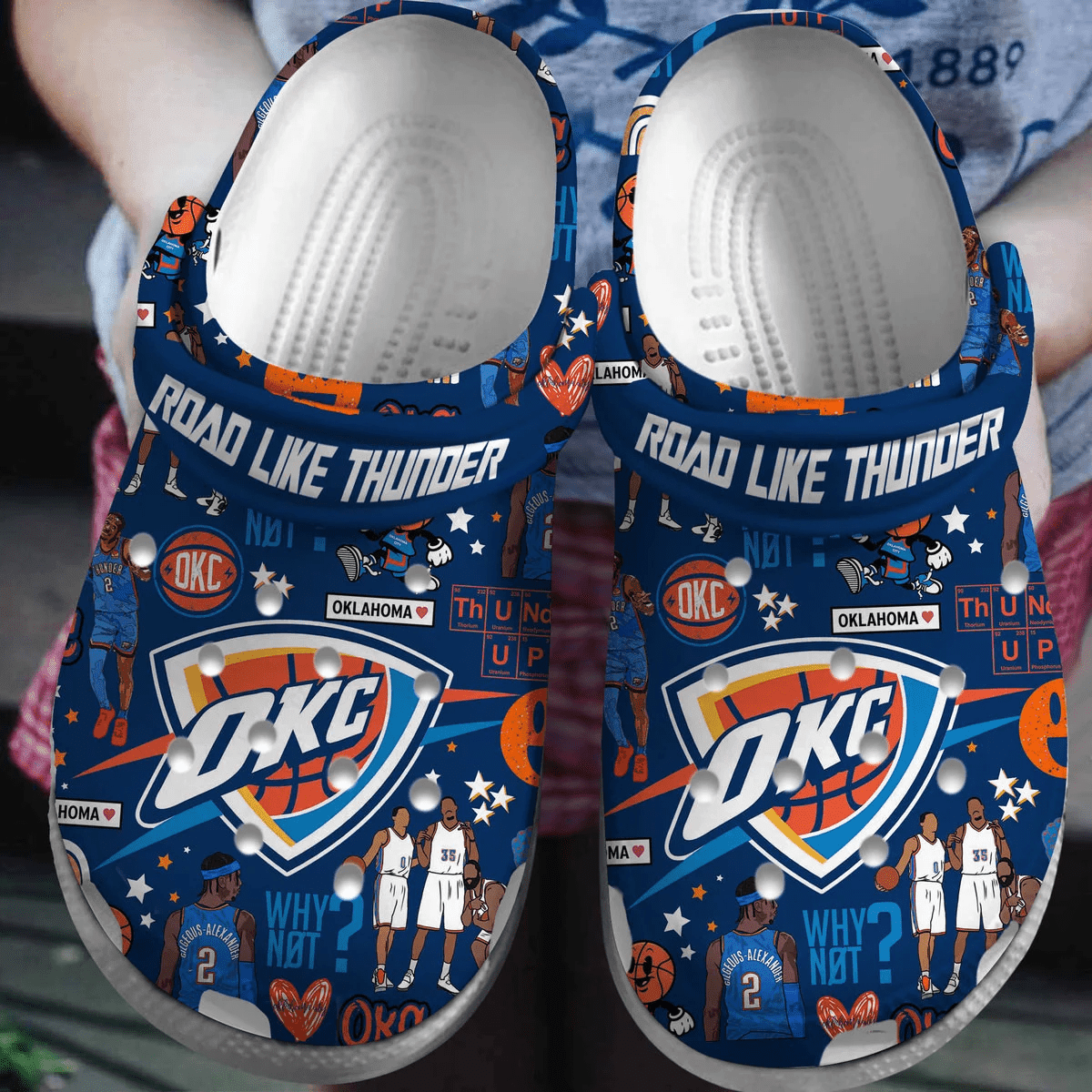 Oklahoma City Thunder NBA Sport Crocss Crocband Clogs Shoes Comfortable For Men Women and Kids