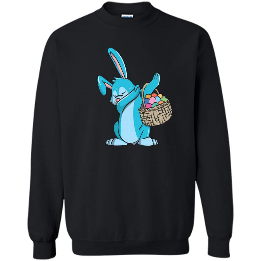 Easter Bunny Dab shirt – Boys Easter t-shirt Printed Crewneck Pullover Sweatshirt 8 oz