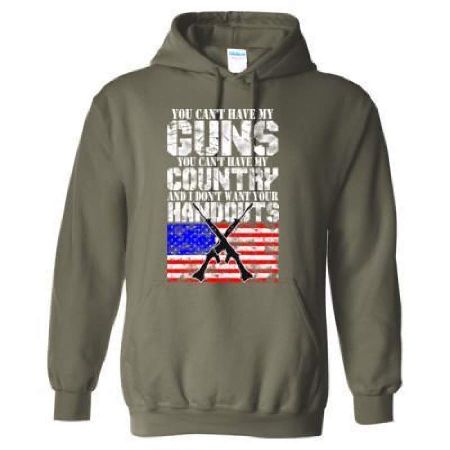 AGR You Can’t Have My Guns You Can’t Have My Country And I Don’t Want Your Handouts – Heavy Blend™ Hooded Sweatshirt