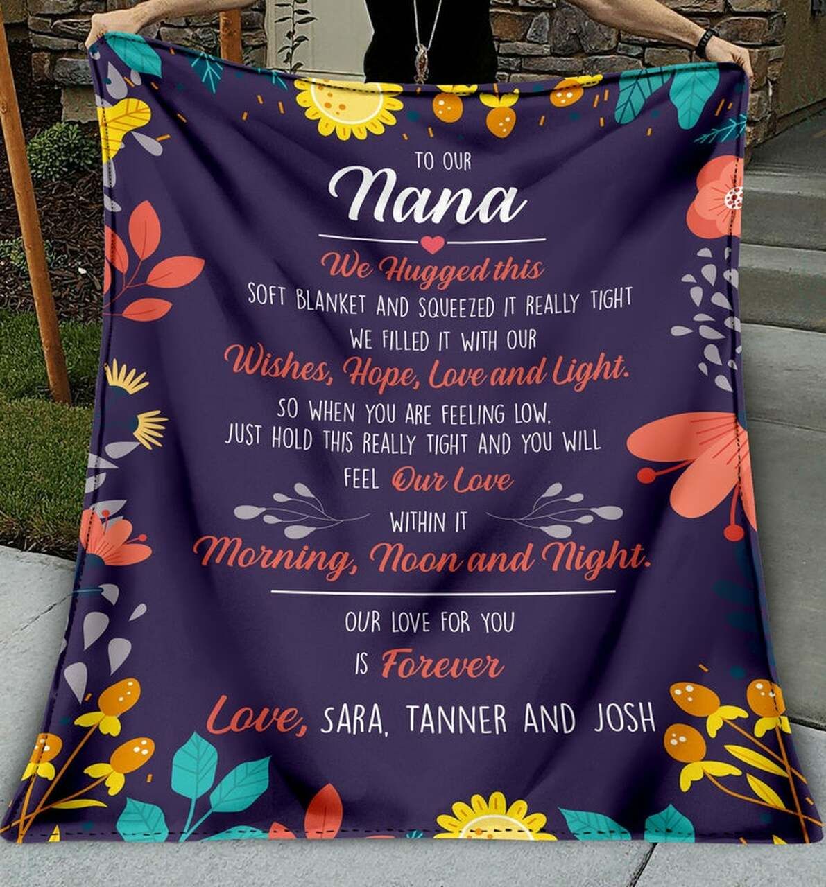 [Personalized Name] Nana Our Love For You Is Forever Fleece Blanket, Sherpa Blanket, Gift For Family Member, Friends Gift, Christmas Gift, Home Decor, Home Living