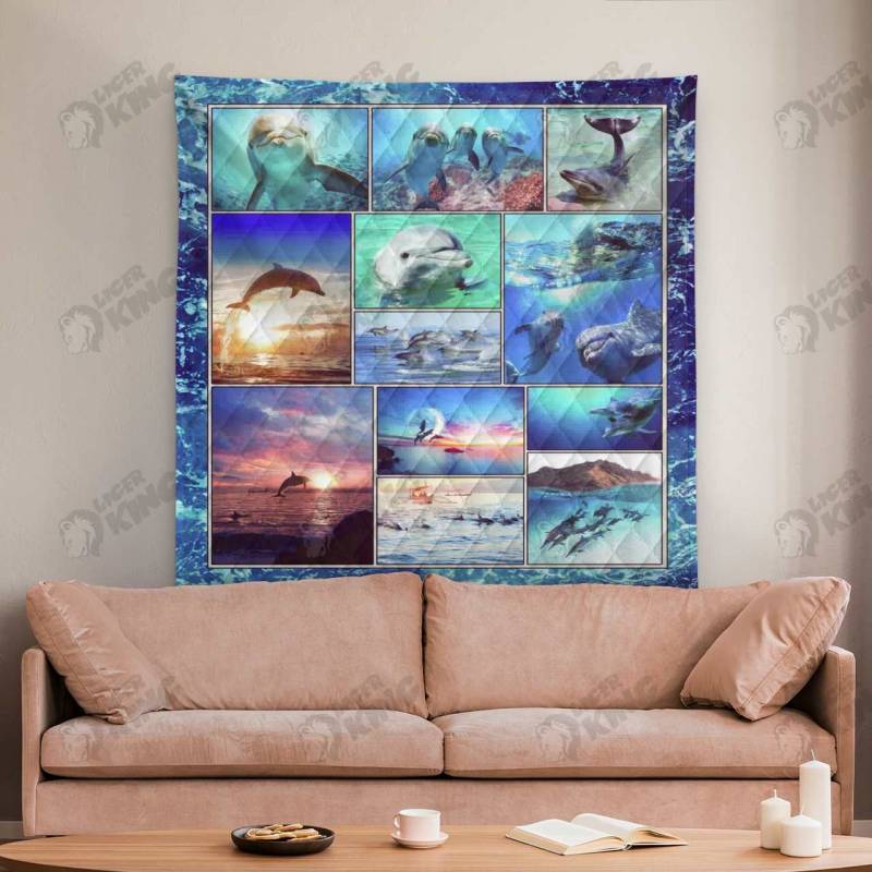 Animal Quilt Dolphin Blanket 1272 L