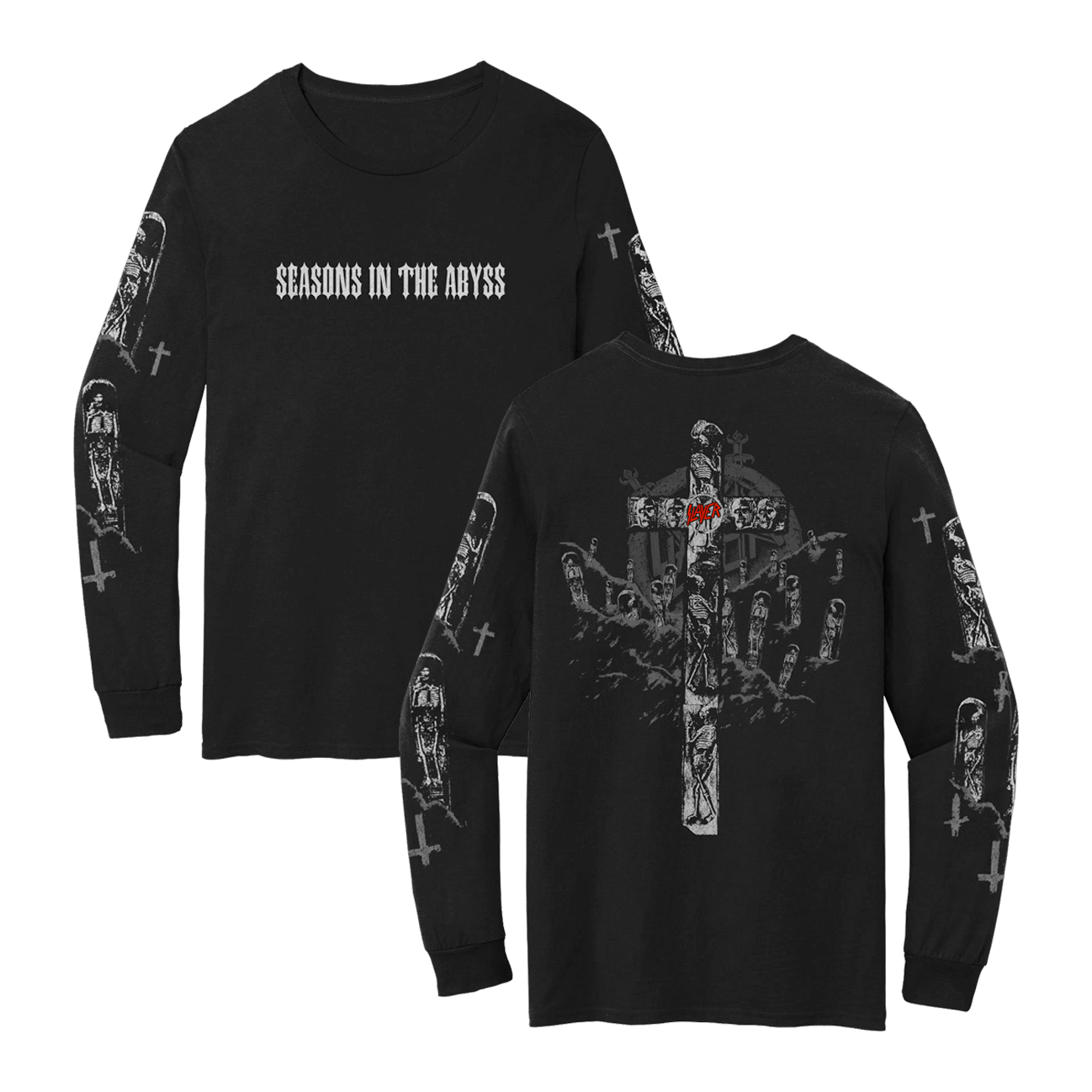 Slayer Merch Seasons In The Abyss Graves Long Sleeve Tee