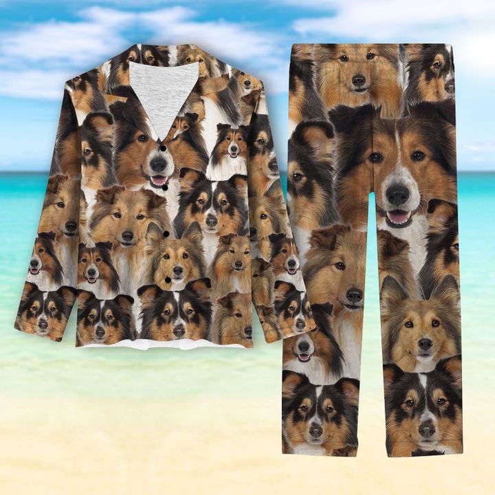 Long Sleeve Pajamas – Shetland Sheepdog Awesome