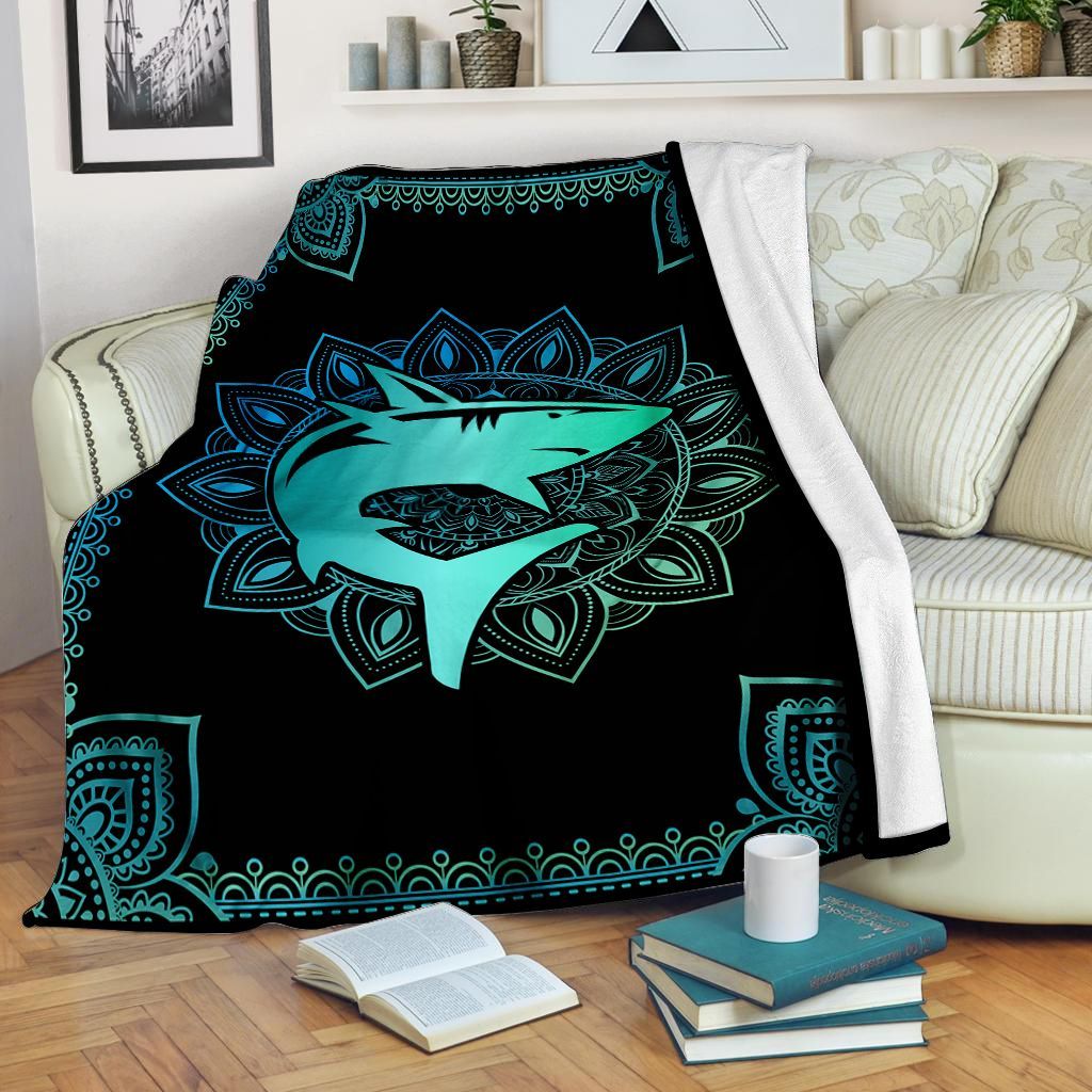 Shark Mandala Fleece Blanket – Quilt Blanket