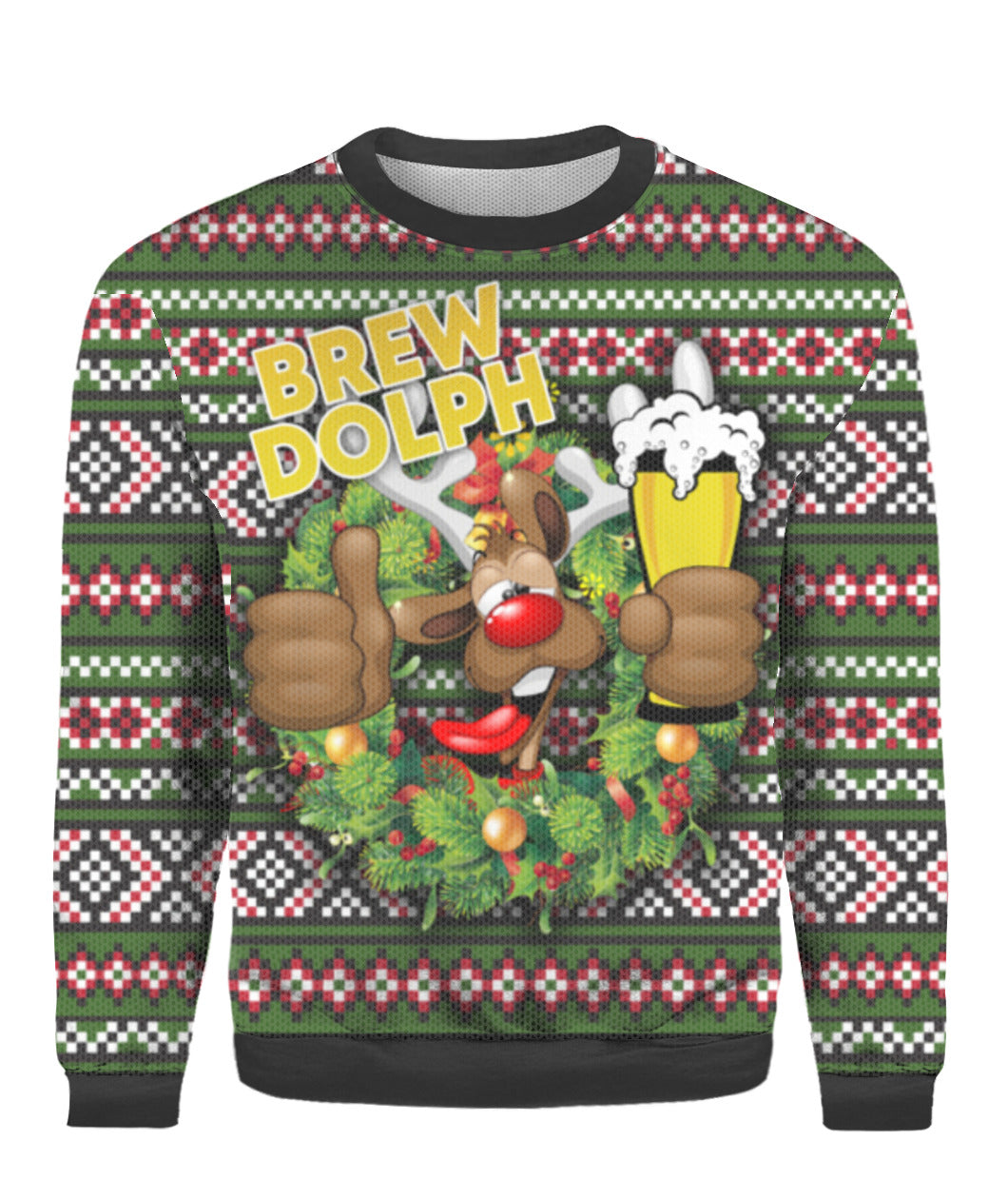 Brewdolph Reindeer Christmas Ugly Christmas Sweater – For Men And Women