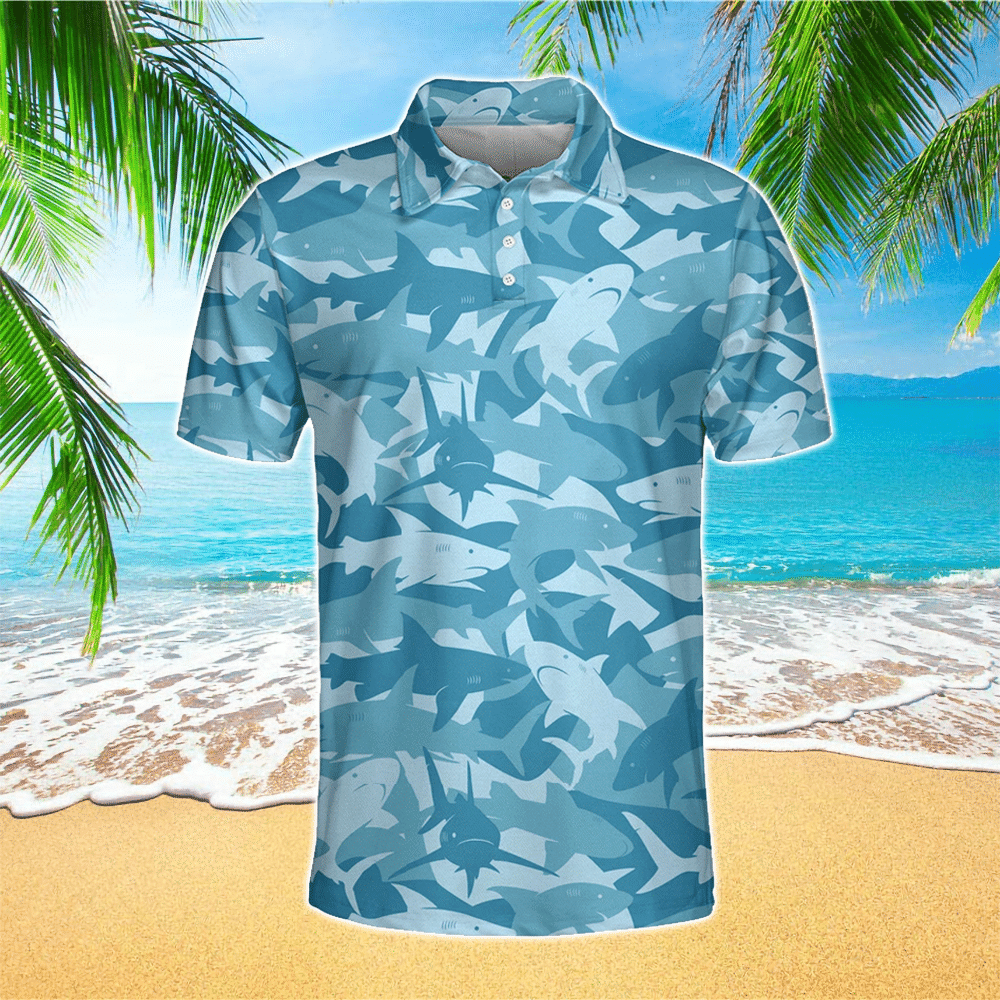 Waybackapparel Shark Hawaiian Shirt, Aloha Shirt For Shark Lover Hawaiian Gifts 3D Hawaiian Shirt