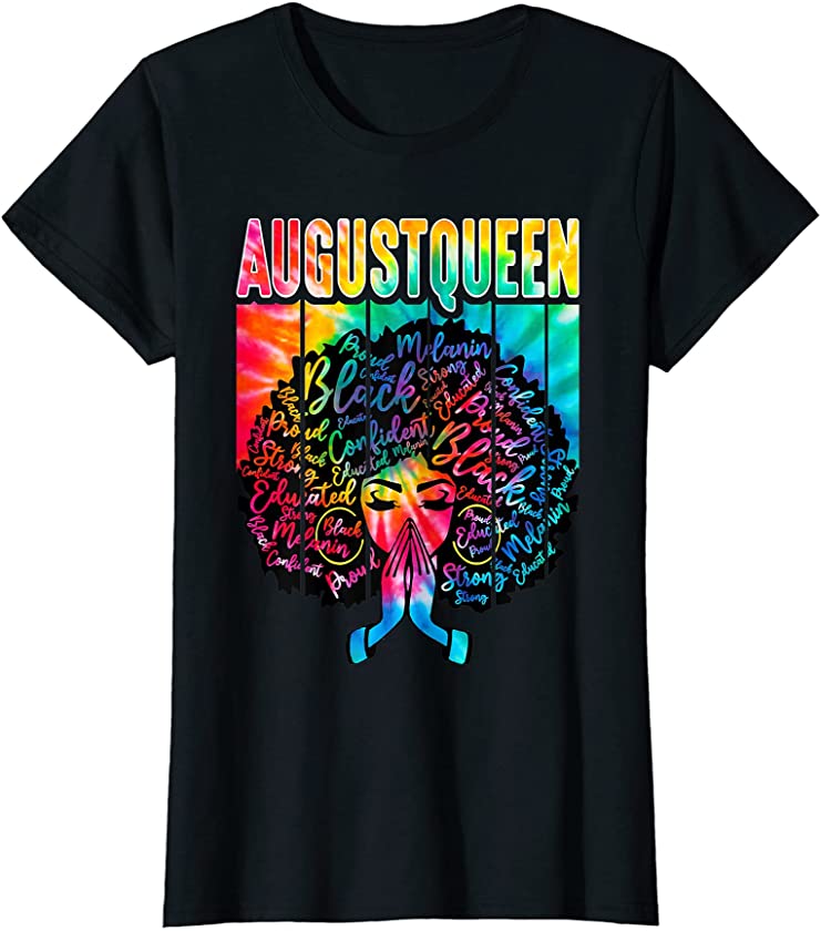 Womens DJnr August Queen Birthday Juneteenth Black Women African T-Shirt