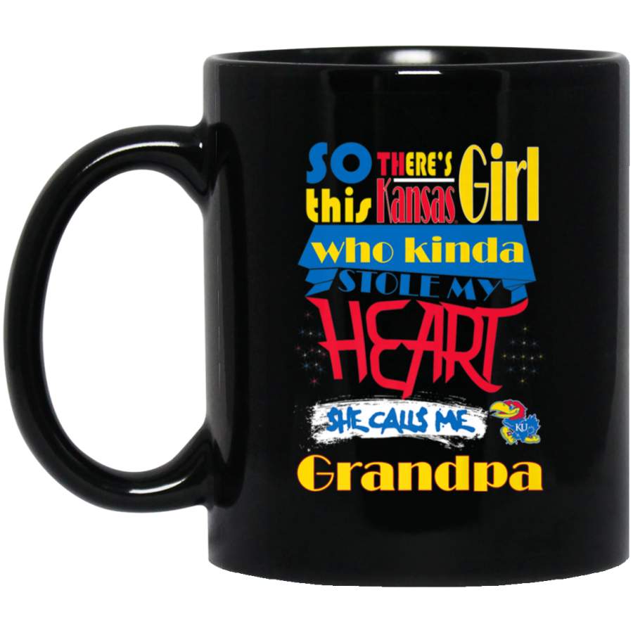 Kansas Jayhawks She Calls Me Grandpa Mug