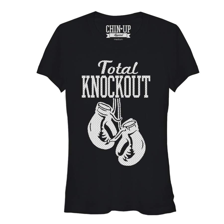 CHIN UP Junior’s Total Knockout  T Shirt Black S