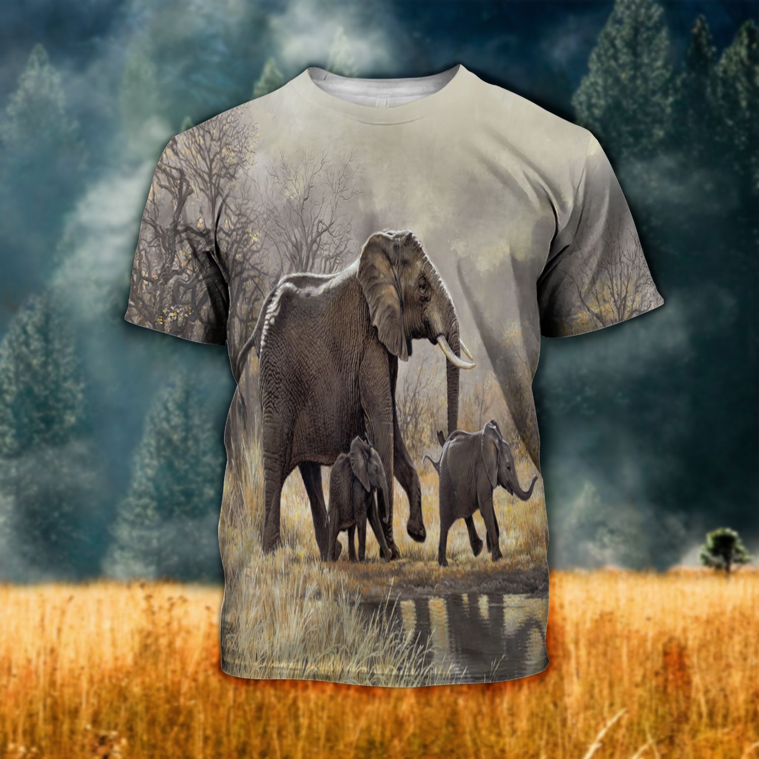 Elephant Ver07 Tthj190721Nvm Unisex 3D T-Shirt All Over Print