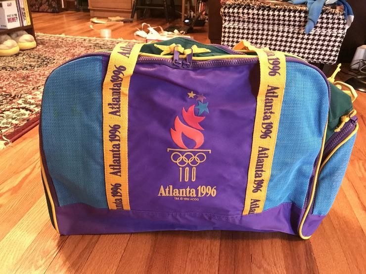 1996 Atlanta Olympics Vintage Deadstock Duffle Bag Unreal Rare Hipster Hypebeast Gym Bag Classic Old School 90S Cool Fun Work Out Htf Shirt