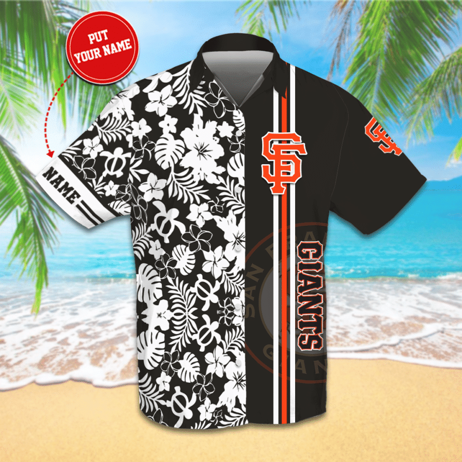 Personalized San Francisco Giants All Over Print 3D Flowery Aloha Summer Beach Hawaiian Shirt – Brown-Tph