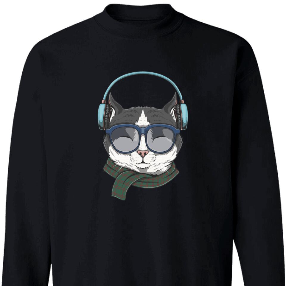 Cat Wears Headphones Sweatshirt, Best Gift For Cat Lover – Trending Personalized