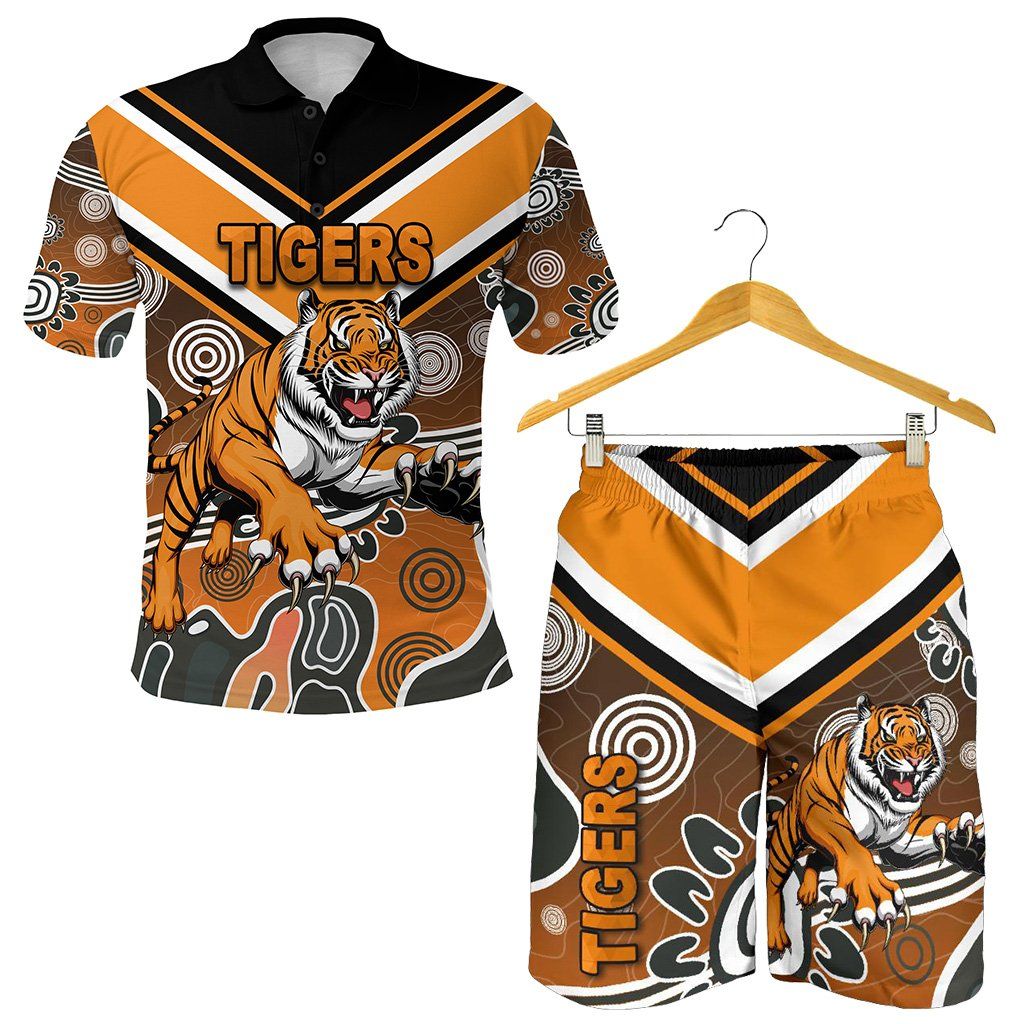 Combo Polo Shirt and Men Short Wests Tigers Indigenous K8