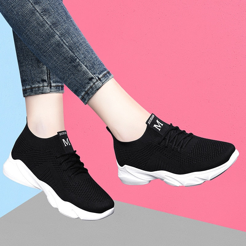 Microdeer 2022 Spring Womens Walking Shoes Slip On Lightweight Athletic Comfort Casual Breathable Tennis Sports Fashion Sneakers For Gym Running Work