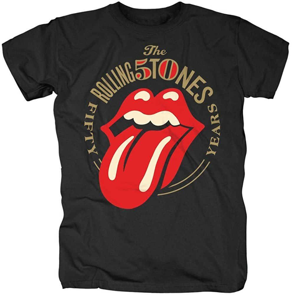 The Rolling Stones 50 Years Männer T-Shirt Schwarz Undefiniert Band-Merch, Bands