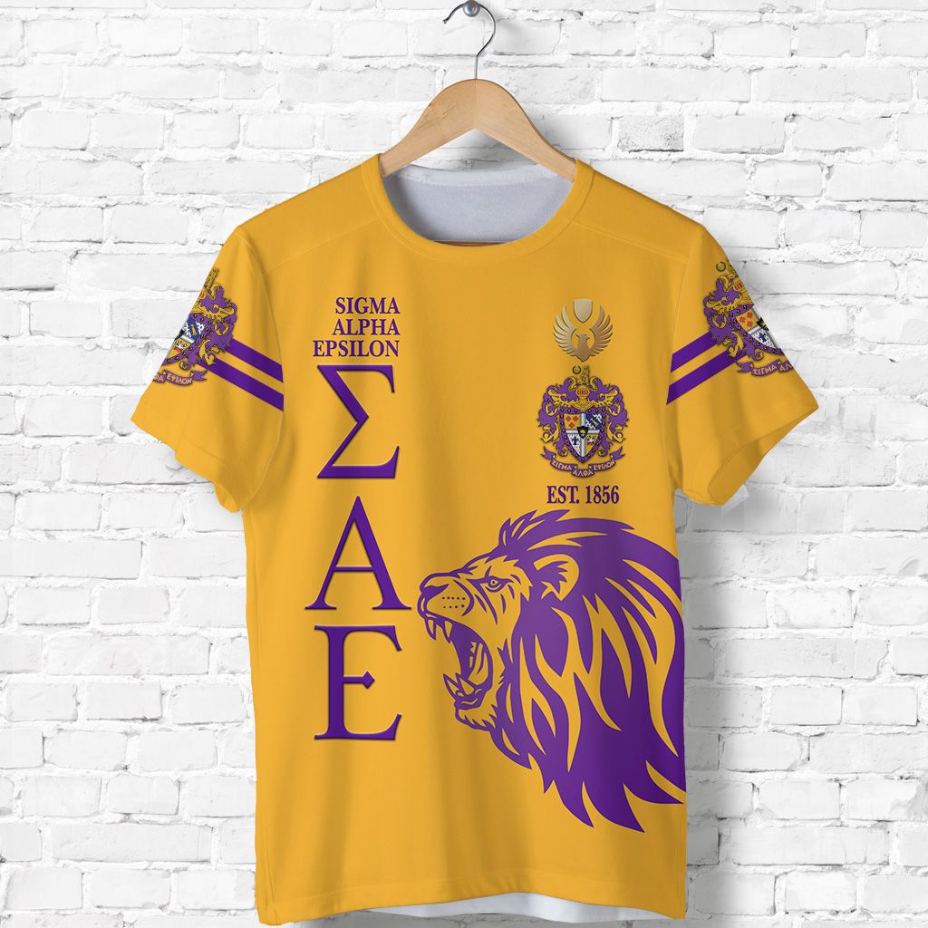 Sigma Alpha Epsilon Sae T Shirt Simple Style – Gold Lion Ver Lt8